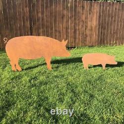Metal Pig, Garden Decoration, Metal Art, All Uk Made with Fast Delivery