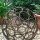 Metal Rusty Garden Modern Decorative Sphere Ornament Steel