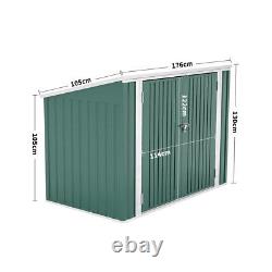 Metal Shed Garbage Bin Shed Pent Roof Garden Tools Storage Shed Galvanized Steel
