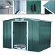 Metal Shed Garden Shed Gabled Roof Top 8 X 8 Outdoor Storage Unit With Free Base