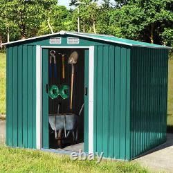 Metal Shed Garden Shed Gabled Roof Top 8 X 8 Outdoor Storage Unit WITH FREE BASE