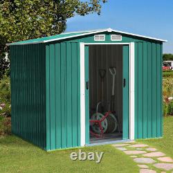 Metal Shed Garden Shed Gabled Roof Top 8 X 8 Outdoor Storage Unit WITH FREE BASE