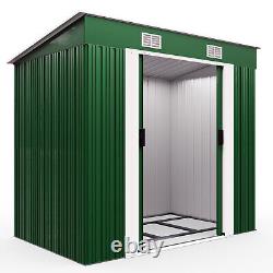 Metal Tool Shed 6x4ft Outdoor Garden Storage Galvanised Heavy Duty Container