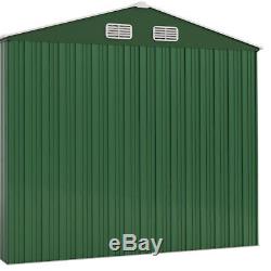 Metal Tool Shed Garden Storage 8x6ft Apex House Outdoor Container Large Yard New