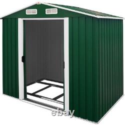Metal Tool Shed Garden Storage 8x6ft Apex House Outdoor Container Large Yard New