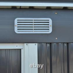 Modern Metal Garden Storage Shed With Foundatio Base Room Sheds Anthracite 6x4ft