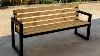 Modern Outdoor Bench Steel U0026 Wood