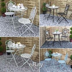 Mosaic Metal Bistro Set 2 Seater Table & Chairs for Patio/Garden/Outdoor Dining