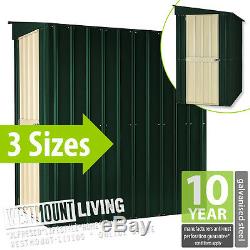 NEW 6x4 8x4 8x5 FT METAL PENT LEAN-TO GARDEN STEEL SHED TIN INC ANCHOR KIT