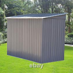 NEW 8 X 4ft Garden Metal Storage Shed Pent Roof Outdoor House WITH FREE BASE