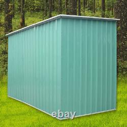 New 6FT X 4FT Metal Garden Shed Flat Roof Outdoor Tool Storage Duty Patio