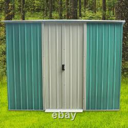 New 8 X 4 FT Metal Garden Shed Heavy Duty Steel Sheds Tools Storage House UK