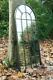 New Black Multi Panelled Arched Window Garden Outdoor Mirror 4ft7 X 2ft2