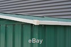 New Garden Shed Metal Apex Roof Outdoor 6X8'' Storage with free base