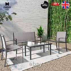New Grey 4-Piece Garden Furniture Set Perfect for Patio or Poolside