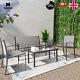 New Grey 4-piece Garden Furniture Set Perfect For Patio Or Poolside