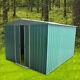New Heavy Duty 8 X 6 Metal Garden Shed Storage Apex Roof Free Base Framework