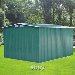 New Large Metal Garden Shed 8X10FT Apex Roof Tool Storage with FREE FOUNDATION