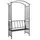 New Lattice Metal Garden Arch Arbour Entrance Archway Plant Support Rose Pergola