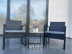 New Luxury 3 Piece Rattan Garden Furniture