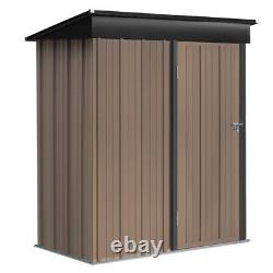 New Metal Garden Shed 3 X 5FT Pent Roof Tools Box Storage House Open Door Houses