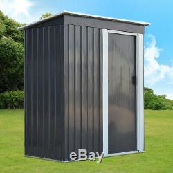 New Metal Garden Shed 3 X 5FT Yard Store Garden Tools Box Storage House Grey
