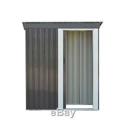 New Metal Garden Shed 3 X 5FT Yard Store Garden Tools Box Storage House Grey