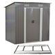 New Metal Garden Shed Storage Sheds Heavy Duty Outdoor Green Grey Free Base