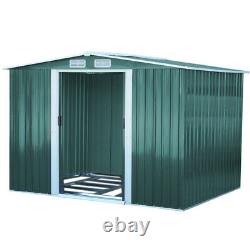 New Metal Garden Shed Storage Sheds Heavy Duty Outdoor With Free Base Foundation