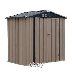 New Metal Garden Shed Utility Tool Storage with Lock Lockable 3X5FT 4X6FT 6X8FT