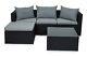 New Poly Rattan Outdoor Garden Furniture Set Black Malaga Cushion Patio Lounge