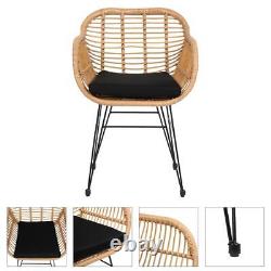 OUTVITA Outdoor Rattan Furniture Bistro Set Garden Patio Wicker Table&Chair Sets
