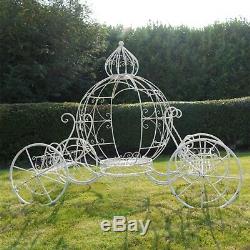 Ornate Metal Cinderella Carriage Garden Ceremony Patio Feature Scrolled Planter