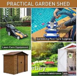 Outdoor 8 x 6 Metal Garden Shed House for Tools & Garden Furniture PREMIUM STEEL