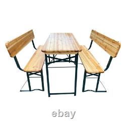 Outdoor Garden Beer Table and Bench Furniture Set Foldable Picnic Party Bistro