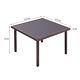 Outdoor Garden Furniture Rattan Tempered Glass Top Dining Tables For 4-6 Seater