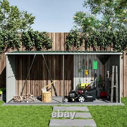 Outdoor Garden Metal Bike Shed Garbage Bin Sheds Steel Waste Storage Cabinet Box