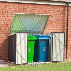 Outdoor Garden Metal Bike Shed Garbage Bin Sheds Steel Waste Storage Cabinet Box