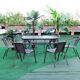 Outdoor Garden Patio Furniture Set Glass Dining Coffee Table & 4/6rattan Chairs