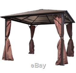 Outdoor Gazebo Shelter Garden Structure Canopy Tent Curtain Pergola Hot Tub Roof