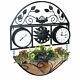 Outdoor Hanging Garden Wall Planter With Clock And Thermometer Plant Pot Flower