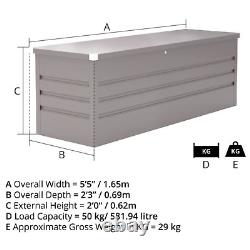 Outdoor Metal Garden Storage Box with Lockable Lid 5x2' Storage BillyOh Boxer