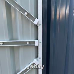 Outdoor Metal Garden Storage Shed with Lockable Door for Backyard Patio Lawn Grey
