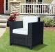 Outdoor Rattan Garden Patio Wicker Weave Furniture Table Sofa Chair Mixed Brown