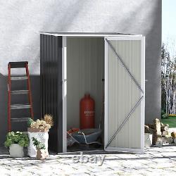 Outdoor Storage Shed Steel Garden Shed with Lockable Door Grey