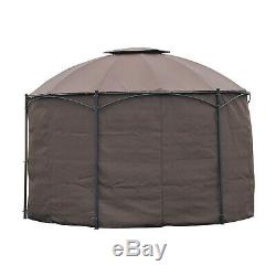 Outsunny 3.65M Diameter Round Patio Garden Gazebo Marquee Party Tent Side Wall