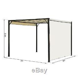 Outsunny 3 X 3m Garden Metal Gazebo Party Canopy Tent Sun Shelter Cover Canopy