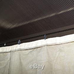 Outsunny 3 x 3m Garden Aluminium Gazebo Canopy Curtain Sunshade Rain Shelter
