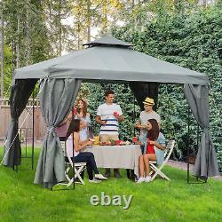 Outsunny 3 x 3m Garden Metal Gazebo Sun Shade Shelter Outdoor Party Tent