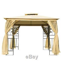 Outsunny 3 x 3m Patio Garden Metal Gazebo Marquee Tent Canopy Shelter Pavilion